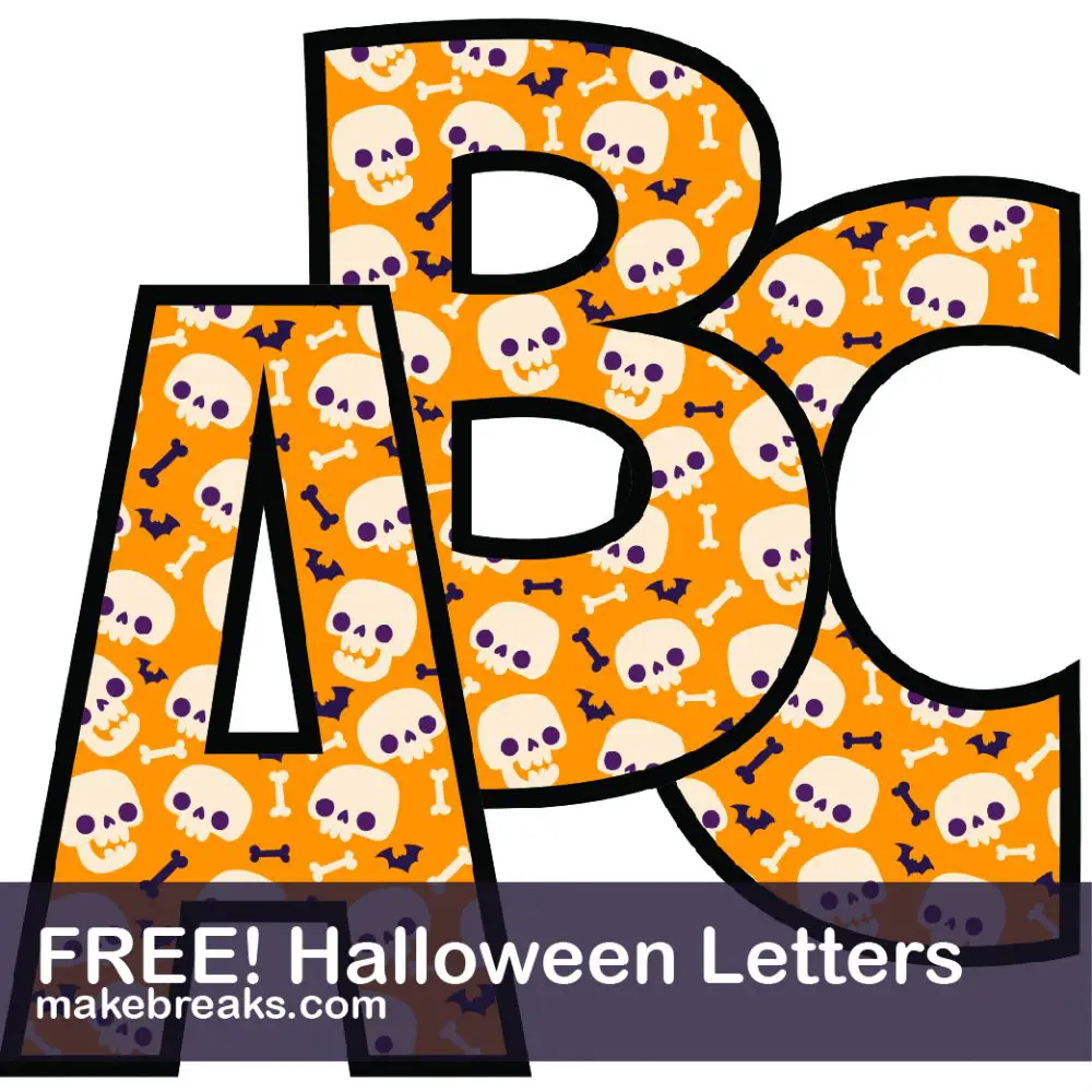 printable orange letters