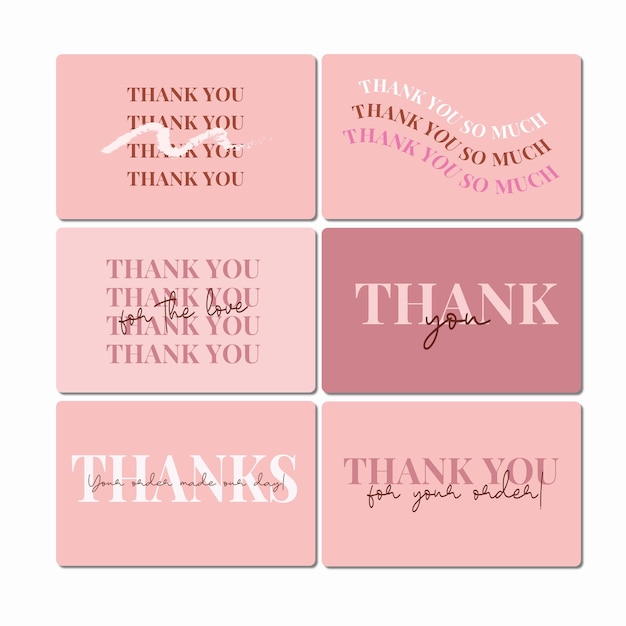 Premium Vector | Cards thank you cards printable editable png ...