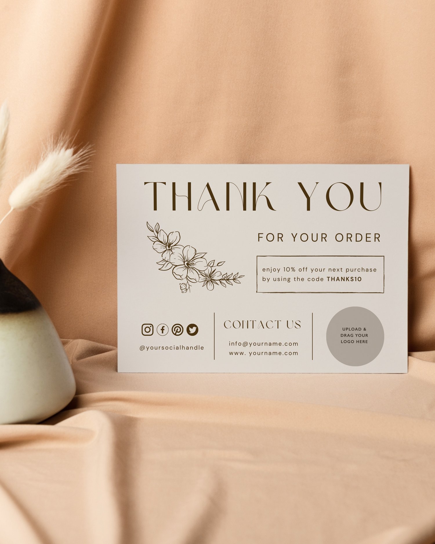 Small Business Thank You Card Canva Template - Melody Fulone