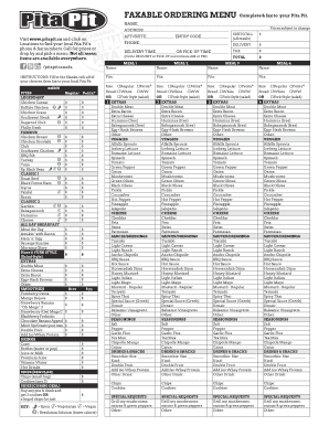 printable order form for pita pit