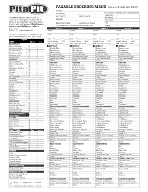 printable order form for pita pit