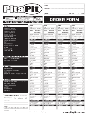printable order form for pita pit