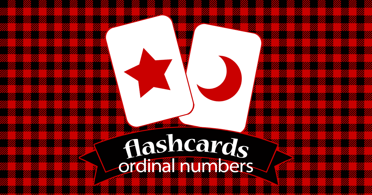 printable ordinal number cards
