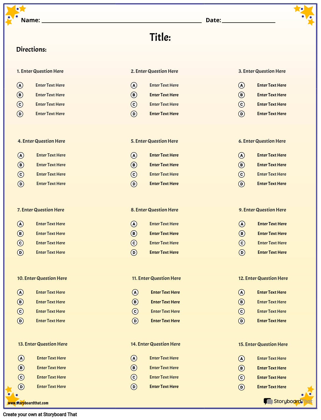 Free Quiz Maker: Online Templates for Teachers Tests