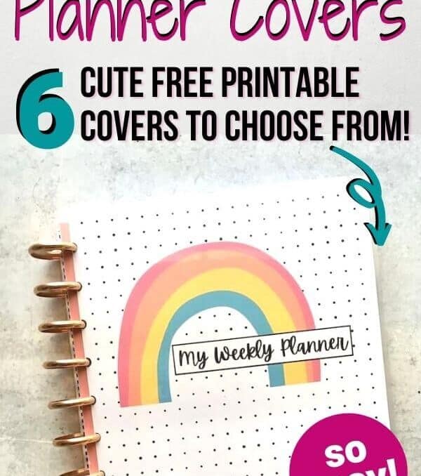 DIY Planner Covers with FREE Printables - Great for Happy Planner!