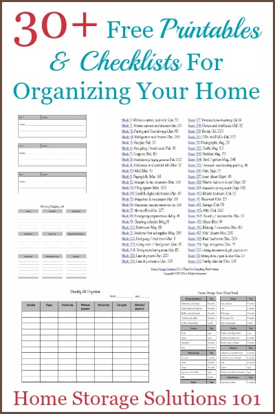 How To Get Organized: Printables &  Checklists To Help You Get Started