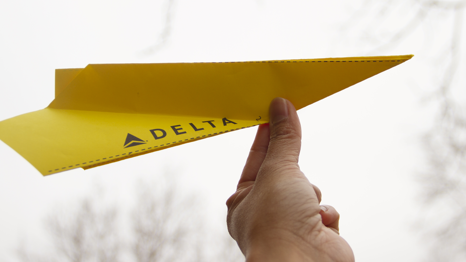 Download a free paper airplane template from DELTA | Science ...