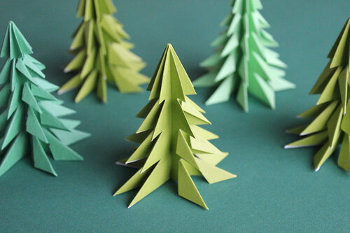 printable origami christmas tree instructions