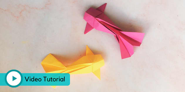 Origami Koi Fish | Origami Craft Video (teacher made)