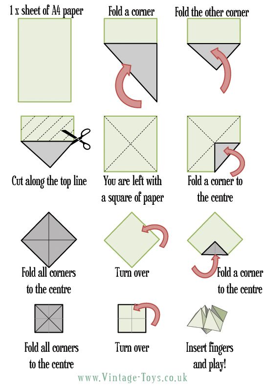 printable origami fortune teller instructions