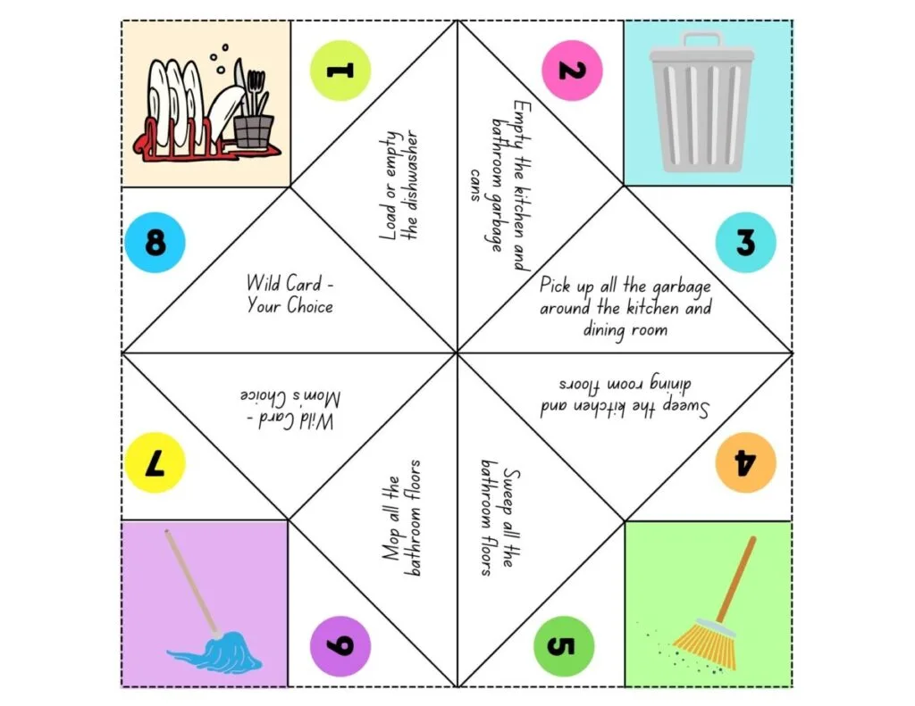 free-printable-chore-chart-fortune-teller-hess-unacademy-worksheets-library for Free Paper Fortune Teller Printable Templates Free Printable Chore Chart Fortune Teller - Hess UnAcademy - Worksheets Library for Free Paper Fortune Teller Printable Templates
