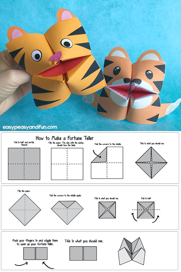 printable origami fortune teller instructions