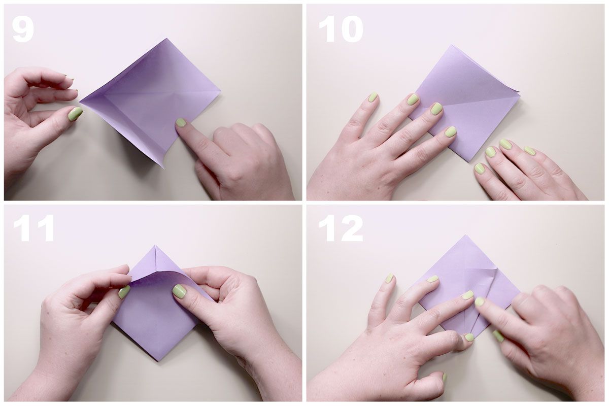 printable origami lily instructions