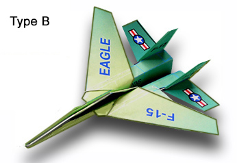 F-15 Eagle Paper Airplane : Folding Instructions