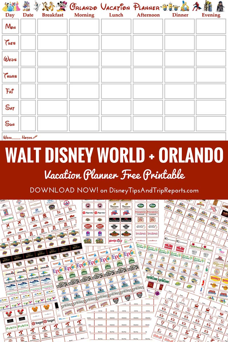 Walt Disney World + Orlando Vacation Planner | Free Printable ...