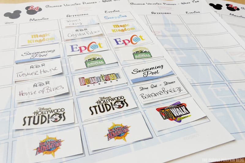 printable orlando planner