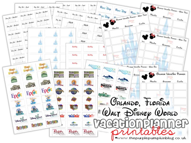 Orlando, Walt Disney World Vacation Planner | Free Printable