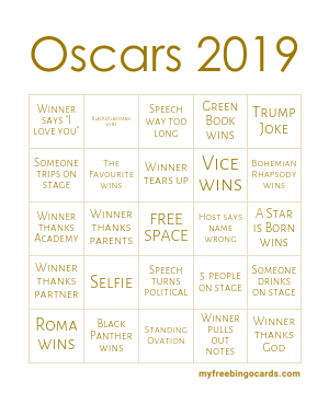 printable oscar bingo cards