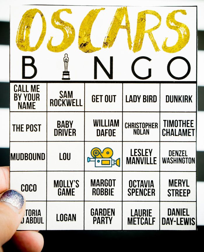 printable oscar bingo cards