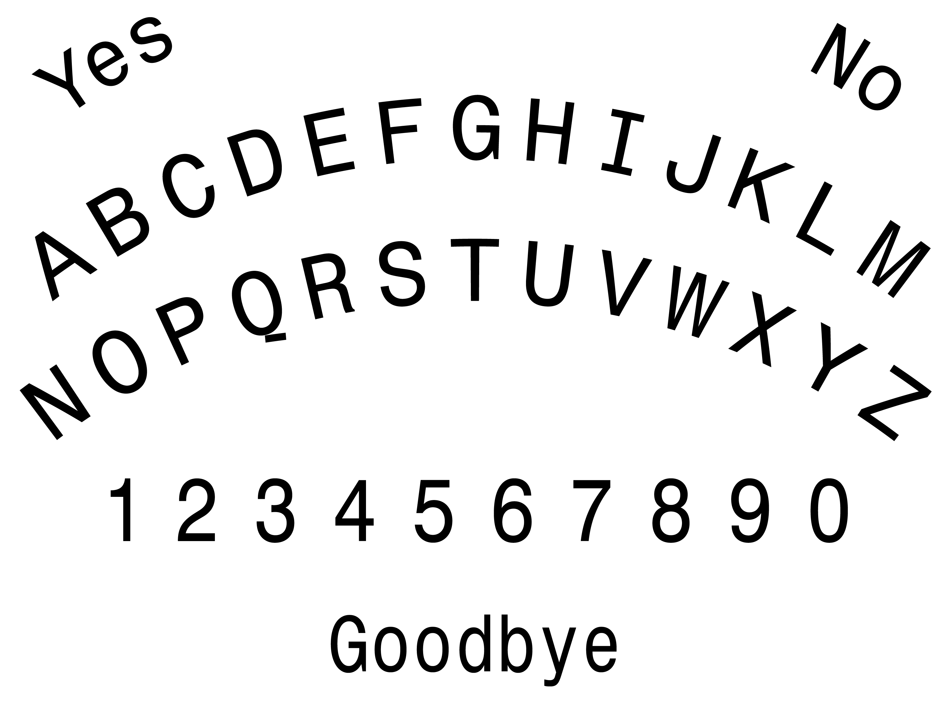 Printable Talking (Ouija) Board | This page intentionally left ugly