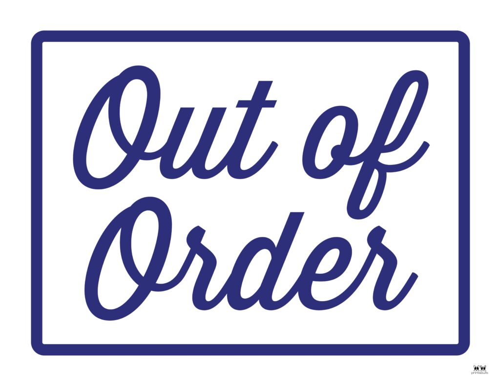 printable out of order sign for bathroom
