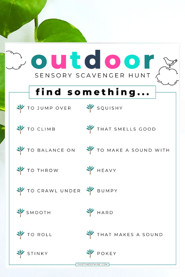 printable outdoor scavenger hunt