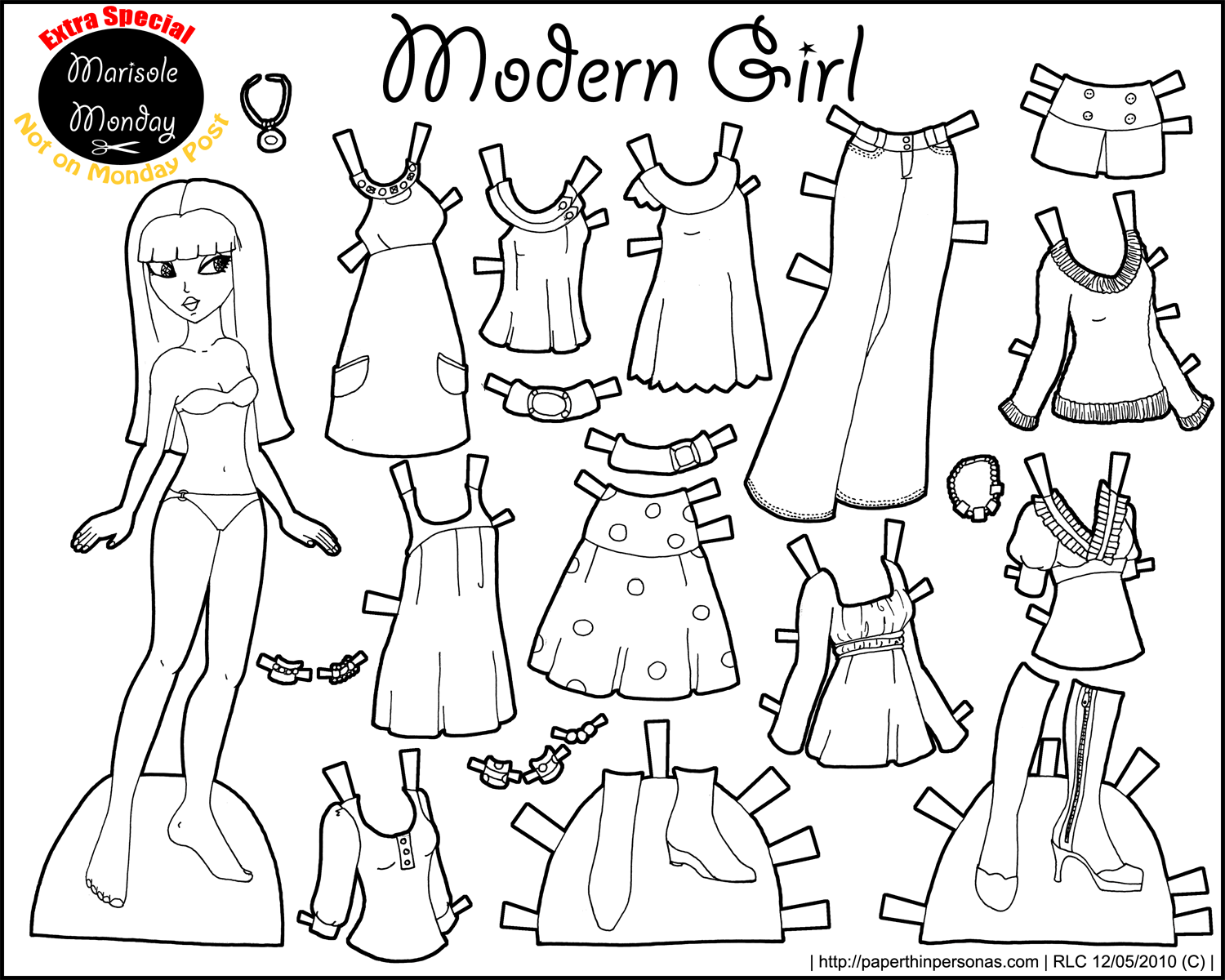 printable outfits for paper dolls