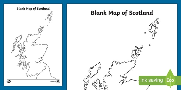 printable outline map of scotland