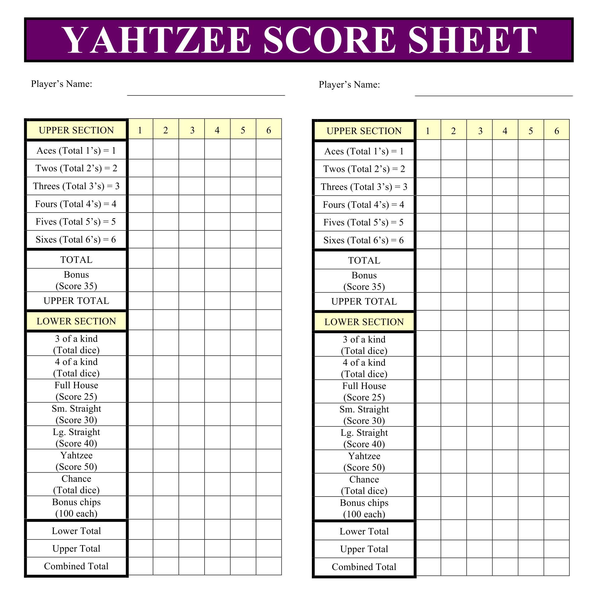 Yahtzee Score Sheets: 720+ Score Games for ... - Amazon.com