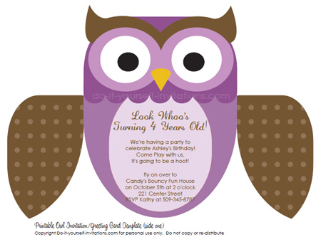 printable owl birthday decorations