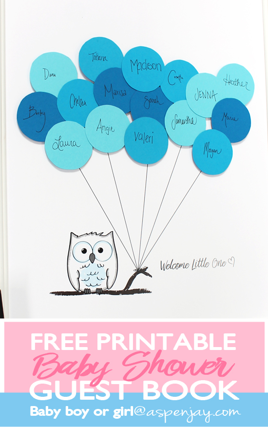 Free Owl Guest Book Printable - Aspen Jay