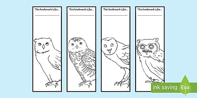 FREE! - Owl Bookmarks to Colour - Colouring Pages - Twinkl
