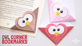 Easy Owl Corner Bookmark - The Printables Fairy