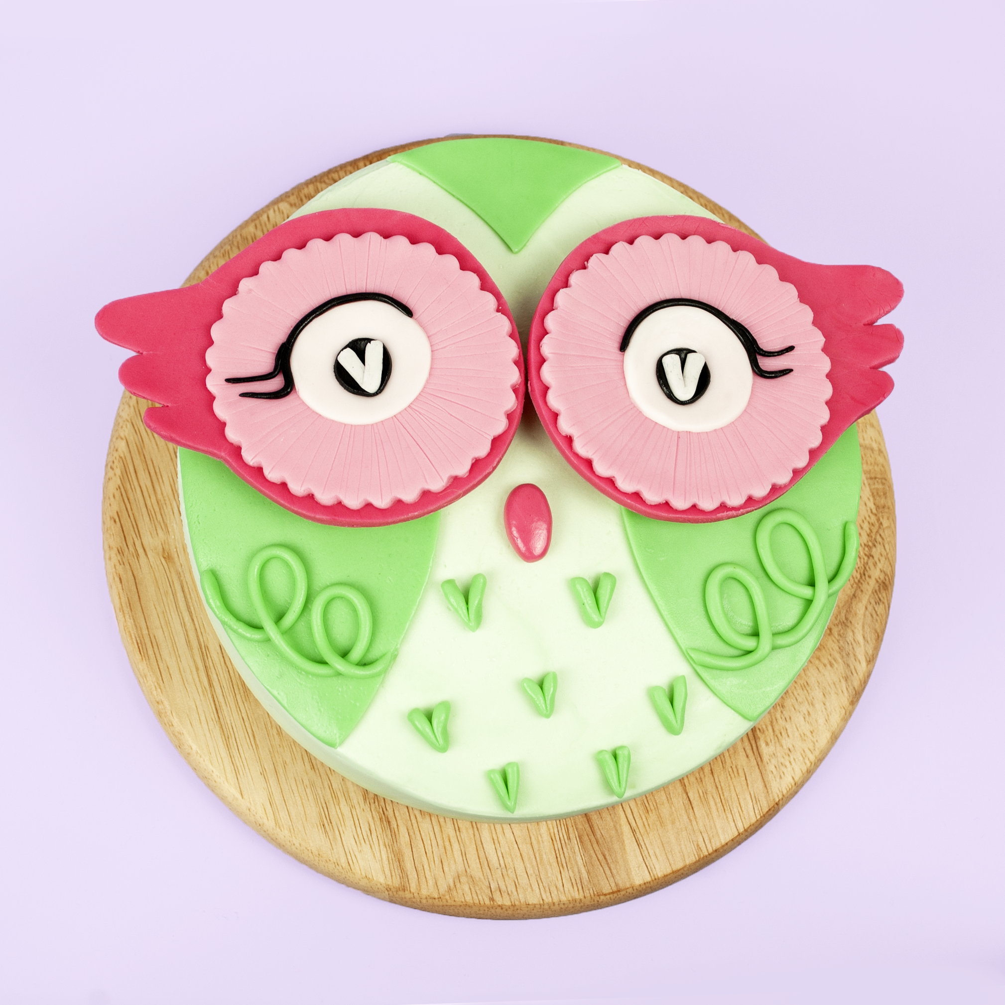DIY Cute Green Owl Cake — Icing Insight
