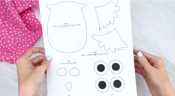 printable owl card template