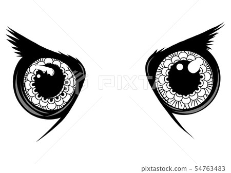 Owl eyes animal vector illustration isolated... - Stock ...