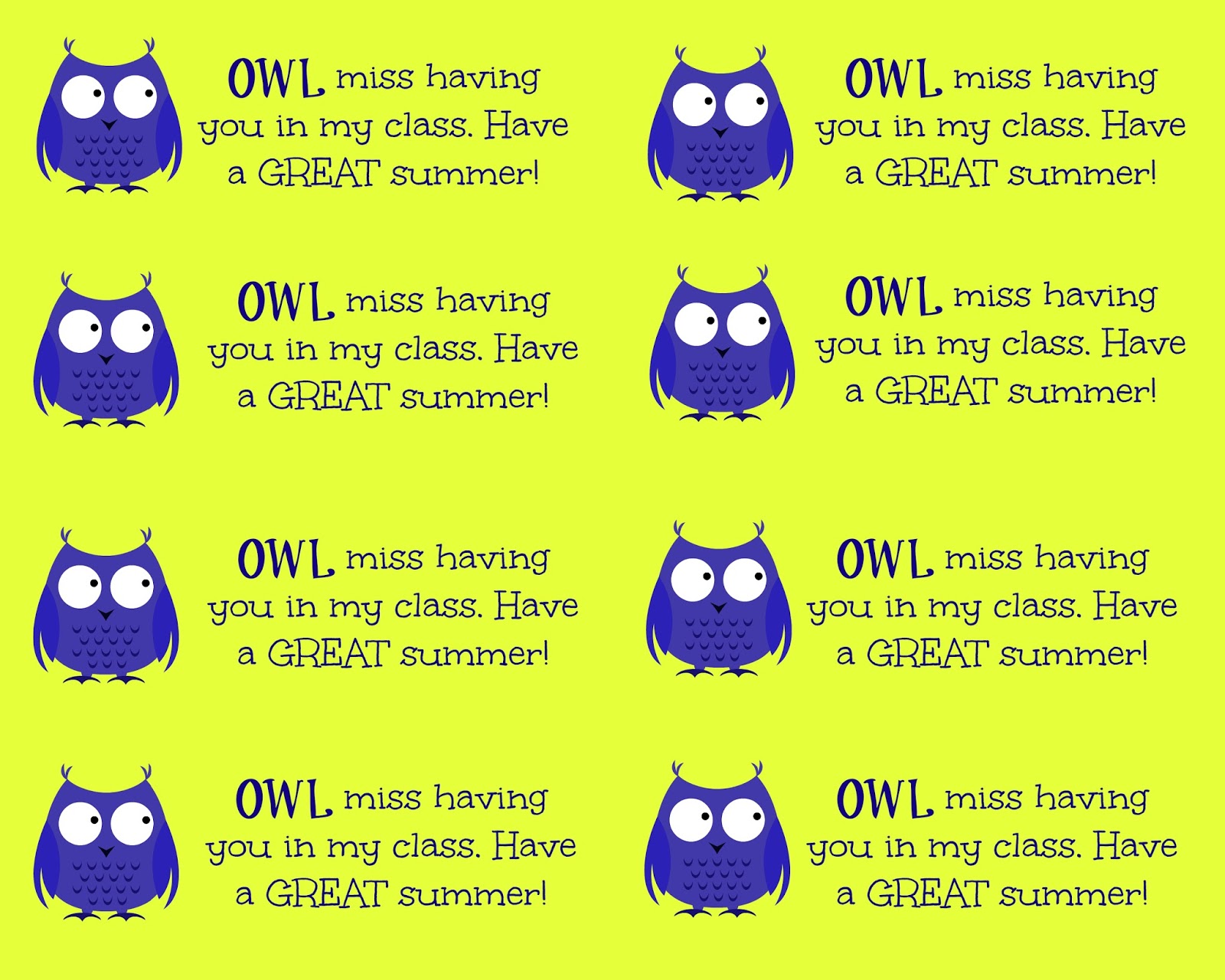 Fun Puns Owl - I Miss You Card with Envelope (8.5 x 11 Inch) - XL ...
