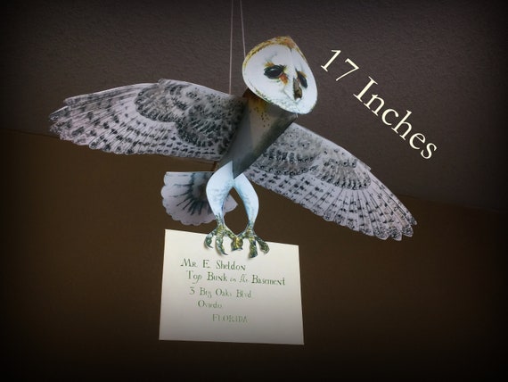 Wizard Delivery Owl, Printable Owl Craft, Animal Mobile, Wizard ...