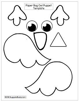 Colorful Owl Puppet Craft for Kids with Printable Template