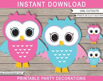 printable owl party decorations