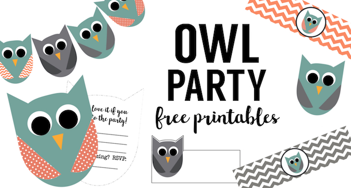 printable owl party decorations