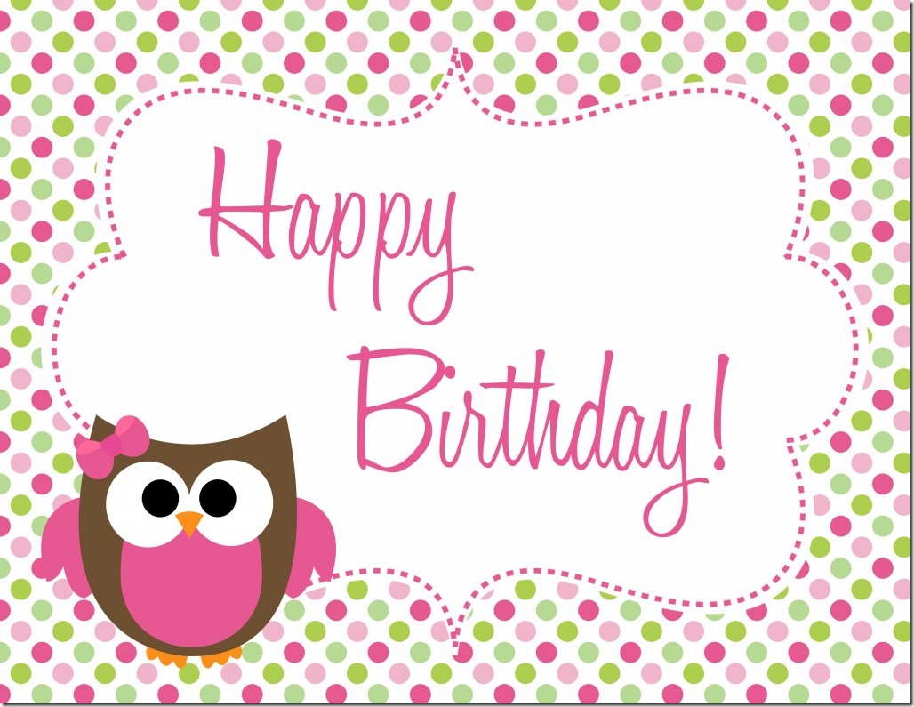 Owl Birthday Party - Free Printables