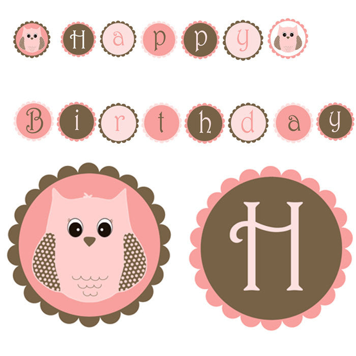 printable owl party decorations
