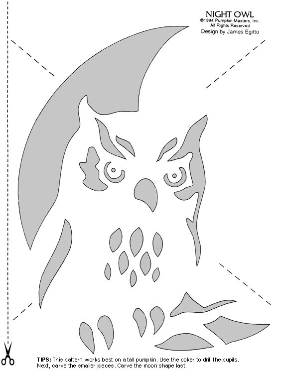 printable owl stencils for pumpkin carving