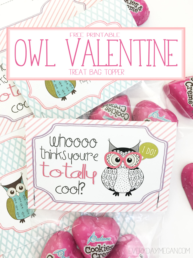 printable owl treat bag topper