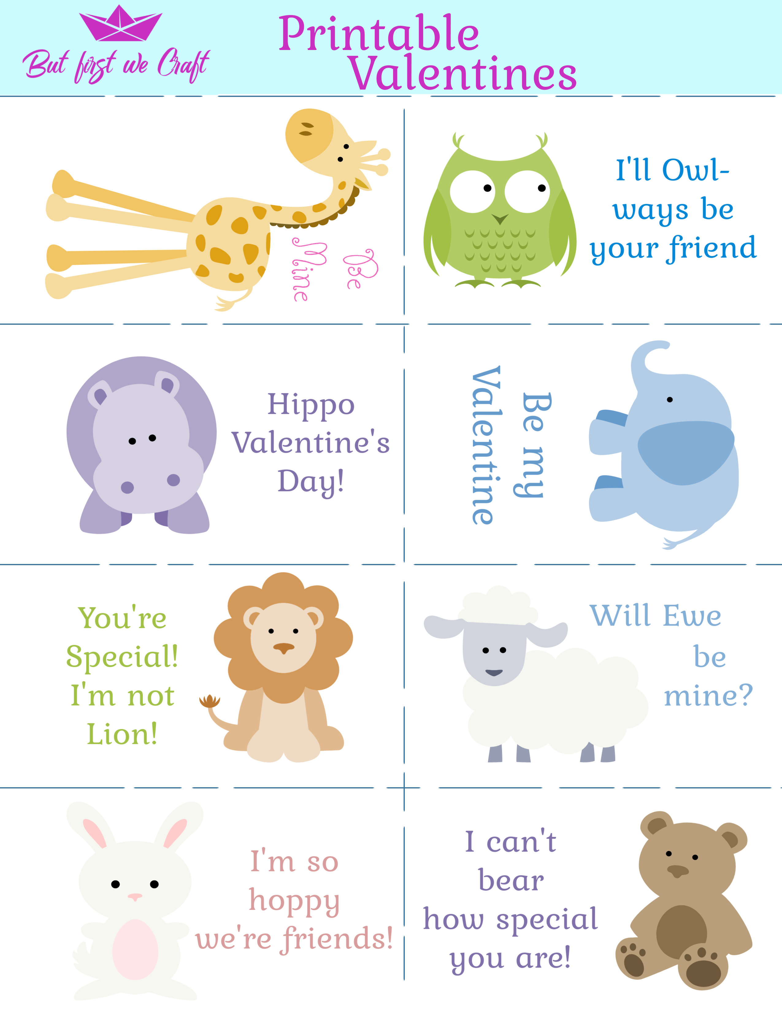New Free Printable Valentines Day Cards for Kids - But First We Craft