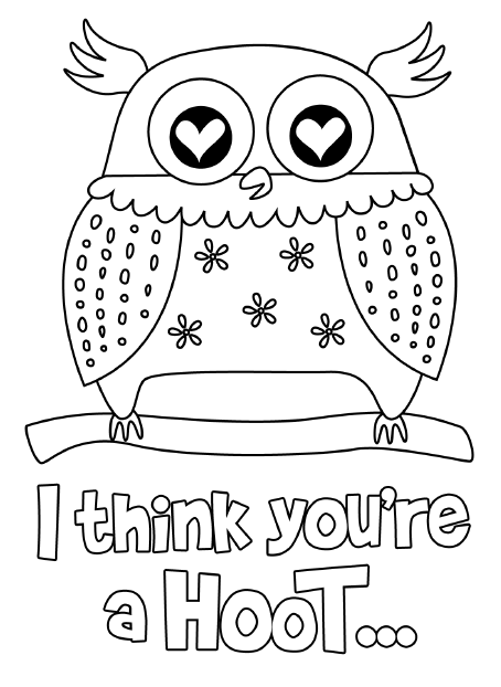 printable owl valentines day cards