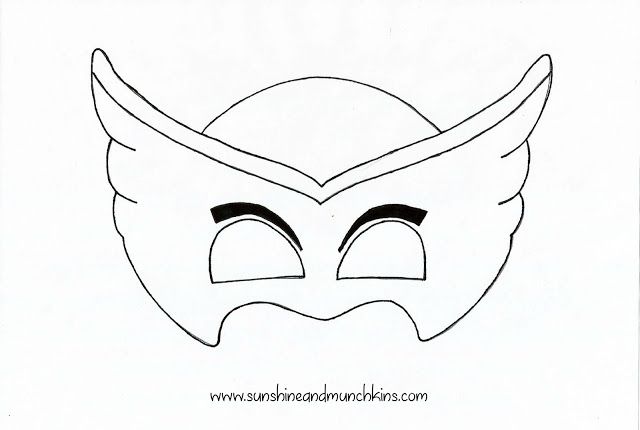 DIY Owlette and Cat Boy Masks (PJ Masks) - Sunshine and Munchkins