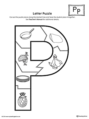 Letter P Puzzle Printable | MyTeachingStation.com