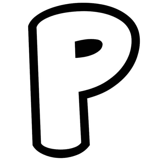 Free Printable Bubble Letter Stencils: Bubble Letter P Stencil ...